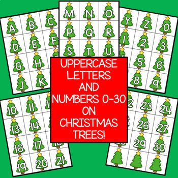 Christmas Themed Letter & Number Matching Or Scavenger Hunt With 