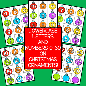 CHRISTMAS Themed Letter & Number Matching or Scavenger Hunt with ...