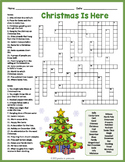 CHRISTMAS VOCABULARY Crossword Puzzle Worksheet Activity -