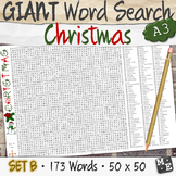 CHRISTMAS VOCABULARY GIANT Holiday Word Search Puzzle Post