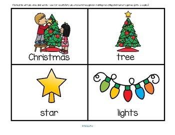 CHRISTMAS Vocabulary Center & Group Activities for Preschool & Kindergarten