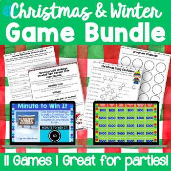 Preview of CHRISTMAS & WINTER GAMES BUNDLE Party Morning Meeting Fun Friday Indoor Recess