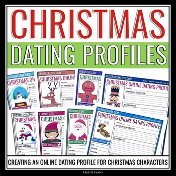 Preview of Christmas Writing Activity - Holiday Character Dating Profiles Assignments