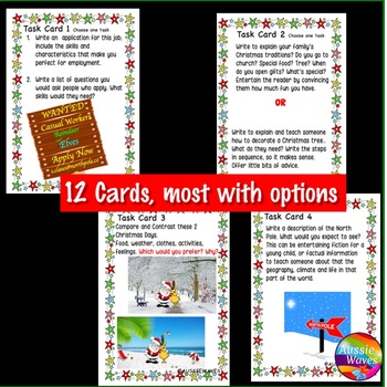 CHRISTMAS WRITING Task and Activities by Aussie Waves | TpT