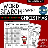 CHRISTMAS Word Search and Parts of Speech Sort