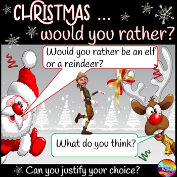 Preview of CHRISTMAS Would You Rather? Holiday FUN!