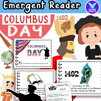 Preview of CHRISTOPHER COLUMBUS DAY Emergent Reader Comprehension Q&A Activities No Prep
