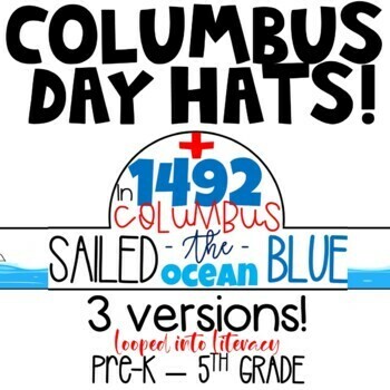 Preview of CHRISTOPHER COLUMBUS DAY HATS 3 DESIGNS COLOR OR PRINT OCTOBER 9, 2023