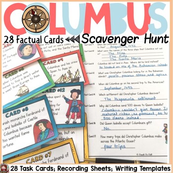 Christopher Columbus Columbus Day Scavenger Hunt For Facts By Teach To Tell