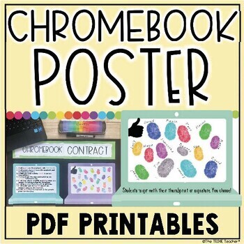 Preview of CHROMEBOOK RULES POSTER | CHROMEBOOK CONTRACT