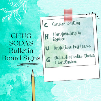 Preview of CHUG SODAS Bulletin Board Signs