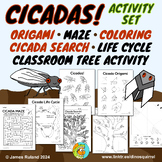 CICADAS! Activity Set - Origami, Color, Hidden Picture, Ma
