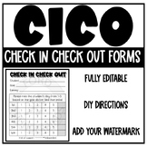 CICO (Check in Check out) Editable DIY