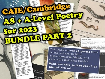 Preview of The Complete Guide to CAIE/Cambridge AS + A-Level Poetry 2023 - BUNDLE PART 2
