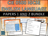 CIE IGCSE 0500 English Language Paper 1 and Paper 2 Bundle