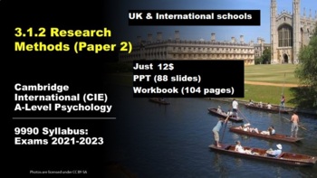 Preview of CIE, INTERNATIONAL A-LEVEL PSYCHOLOGY: RESEARCH METHODS (PAPER 2) MODULE