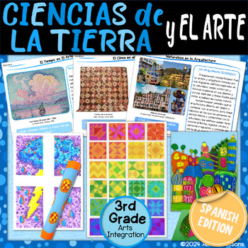 Preview of CIENCIAS de LA TIERRA y EL ARTE Bundle–Weather, Climate, and Design Art Projects