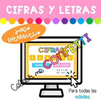 Preview of CIFRAS Y LETRAS - Juego interactivo EDITABLE