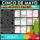 CINCO DE MAYO ACTIVITY PACKET worksheets word search writi