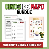 CINCO DE MAYO | Activity Bundle | 4 Worksheets + 40-Card B
