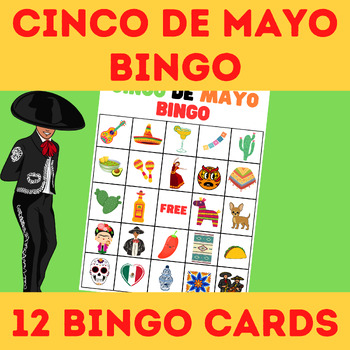 CINCO DE MAYO BINGO Game Activity 12 Different Bingo Cards by Smart ...