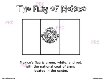 CINCO DE MAYO Mexican Flag Coloring Sheet by The Purple