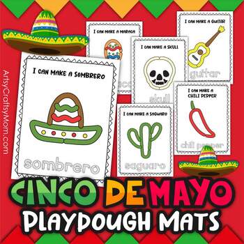 Preview of CINCO DE MAYO THEMED PLAYDOH MATS | PLAY DOUGH MAT | FINE MOTOR ACTIVITIES