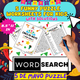 CINCO DE MAYO Word Search Puzzle Worksheet Activites for M