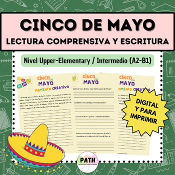 Preview of CINCO DE MAYO en ESPAÑOL || Texto + Actividades Lectura y Escritura || Spanish