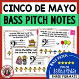 CINCO de MAYO Music Activities - Bass Clef Notes Worksheet