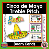 CINCO de MAYO Music Activities Name the Treble Pitch BOOM Cards™
