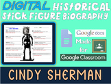 CINDY SHERMAN Digital Historical Stick Figure Biography (M