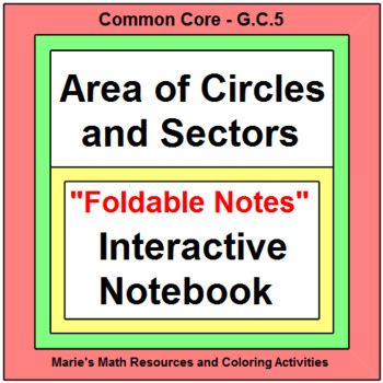 Preview of CIRCLES:  AREA OF CIRCLES AND SECTORS FOLDABLE (DIFFERENTIATED)