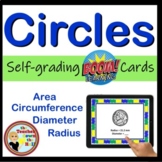 CIRCLES Area Diameter Circumference Radius BOOM Cards Digi