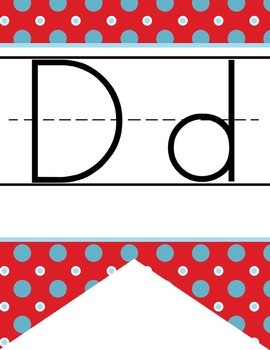 CIRCUS - Alphabet Flag Banner, handwriting, A to Z, ABC print font  / red