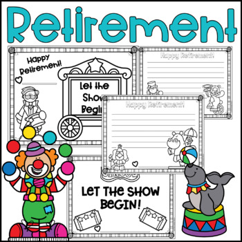 Preview of CIRCUS Retirement card for teacher, staff, or principal -