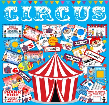 Preview of CIRCUS TEACHING RESOURCES ROLE PLAY DISPLAY EYFS KS1-2 ENGLISH MATHS