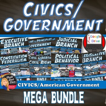 Preview of CIVICS | American Government MEGA BUNDLE | Semester | Print & Digital