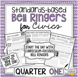 Standards-Based Bell Ringers for Civics & American Government - Quarter One