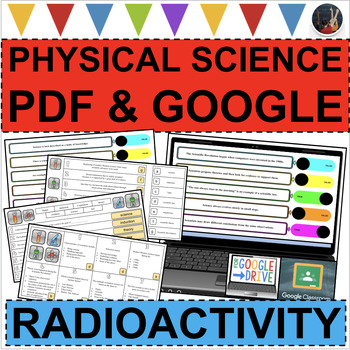 Preview of RADIOACTIVITY Physical Science Task Cards Activity (PDF & DIGITAL)