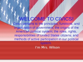 Preview of CIVICS OPEN HOUSE POWERPOINT