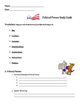 Preview of CIVICS - Political Process Study Guide