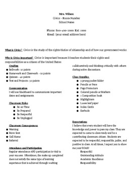 Preview of CIVICS SYLLABUS TEMPLATE