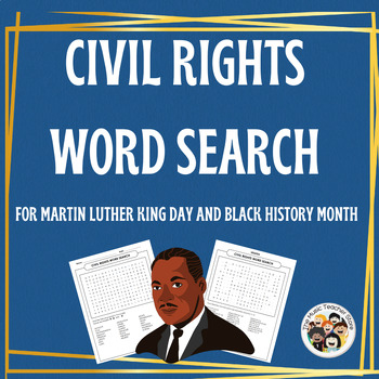 CIVIL RIGHTS WORD SEARCH FOR MARTIN LUTHER KING DAY AND BLACK HISTORY MONTH