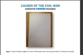 CIVIL WAR Activity Foldable: "TISSUES" Causes of the Civil War