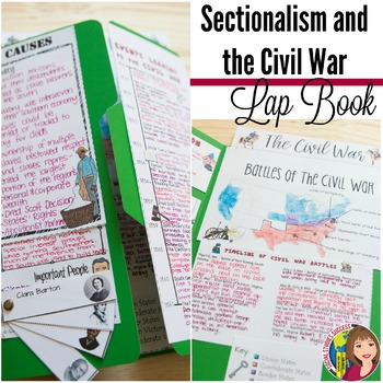 Preview of CIVIL WAR LAP BOOK AND CONTENT READINGS