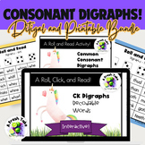CK Digraphs Roll & Read Words/Sentences |Phonics Games| Di