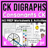 CK Digraph Activities NO PREP Digraph CK Worksheets Print 