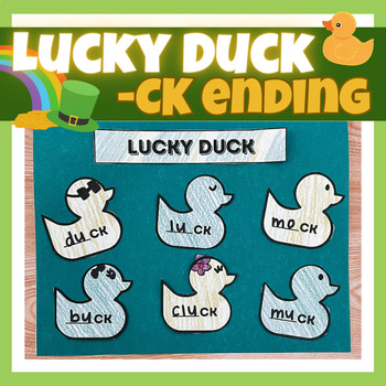 Preview of CK Ending - CK worksheets - CK Digraph - Phonics Coloring St. Patrick's Day