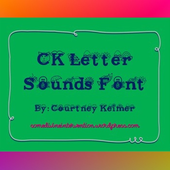 Preview of CK Letter Sound Font for Personal & Classroom Use